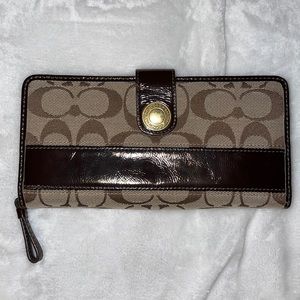 Coach Signature Continental Wallet.